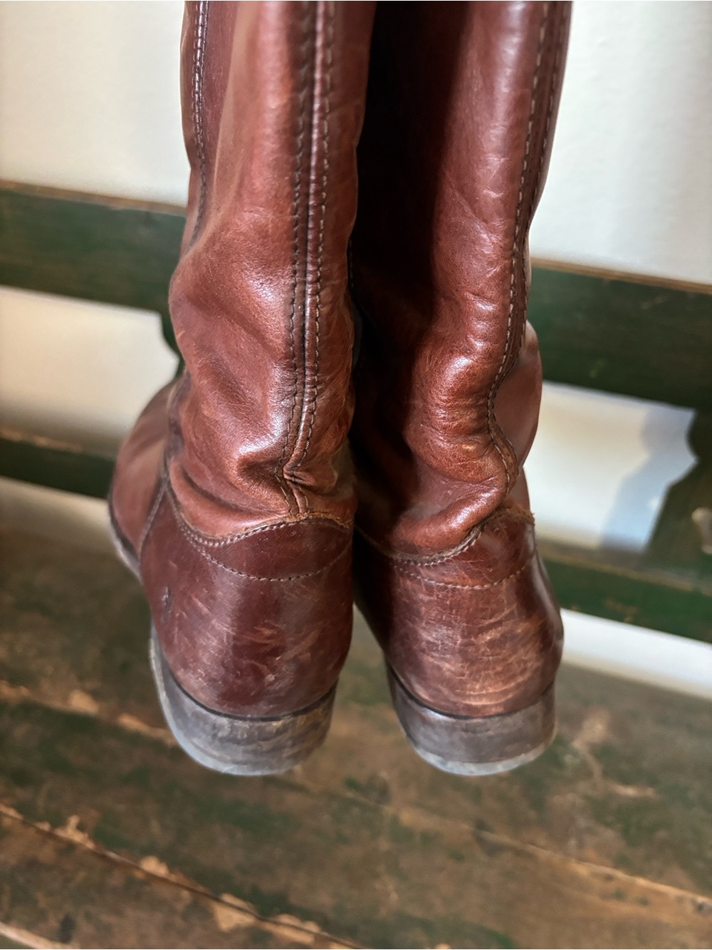Frye Tall Leather Riding Boots - Brown - Picture 4 of 5